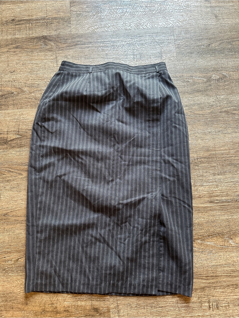 Worthington Gray Pinstripe Pencil Skirt
